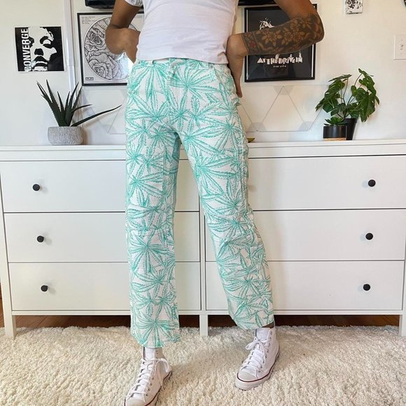 BDG Pants - BDG Hemp / Weed Leaf Pants